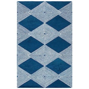 StyleWell Blue Tile Geo 3 ft. x 4 ft. Area Rug 22763 - The Home Depot