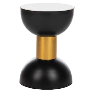 Zephyr White/Black End Table