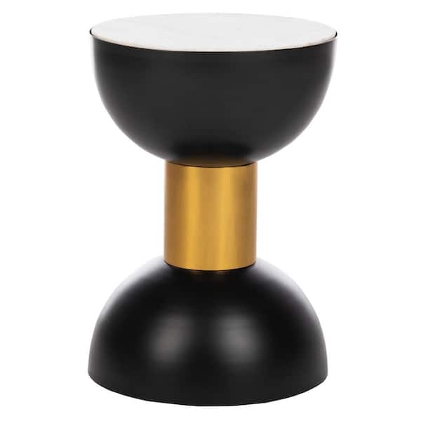 SAFAVIEH Zephyr White/Black End Table