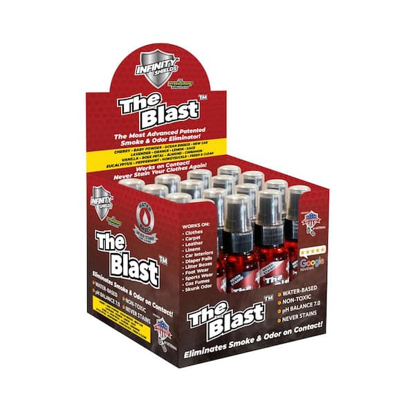 Infinity Shields The Blast Smoke and Odor Eliminator (Box of 16 Mini Pump Sprayers (1.67 oz. Each) Scented