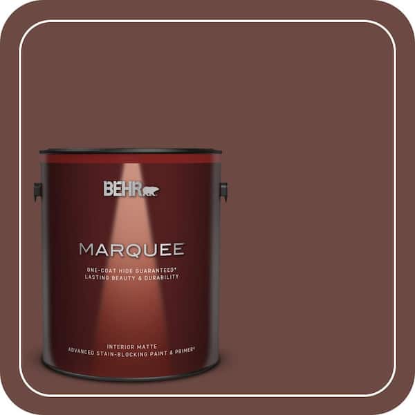 BEHR MARQUEE 1 gal. #190F-7 Mayan Red Matte Interior Paint & Primer