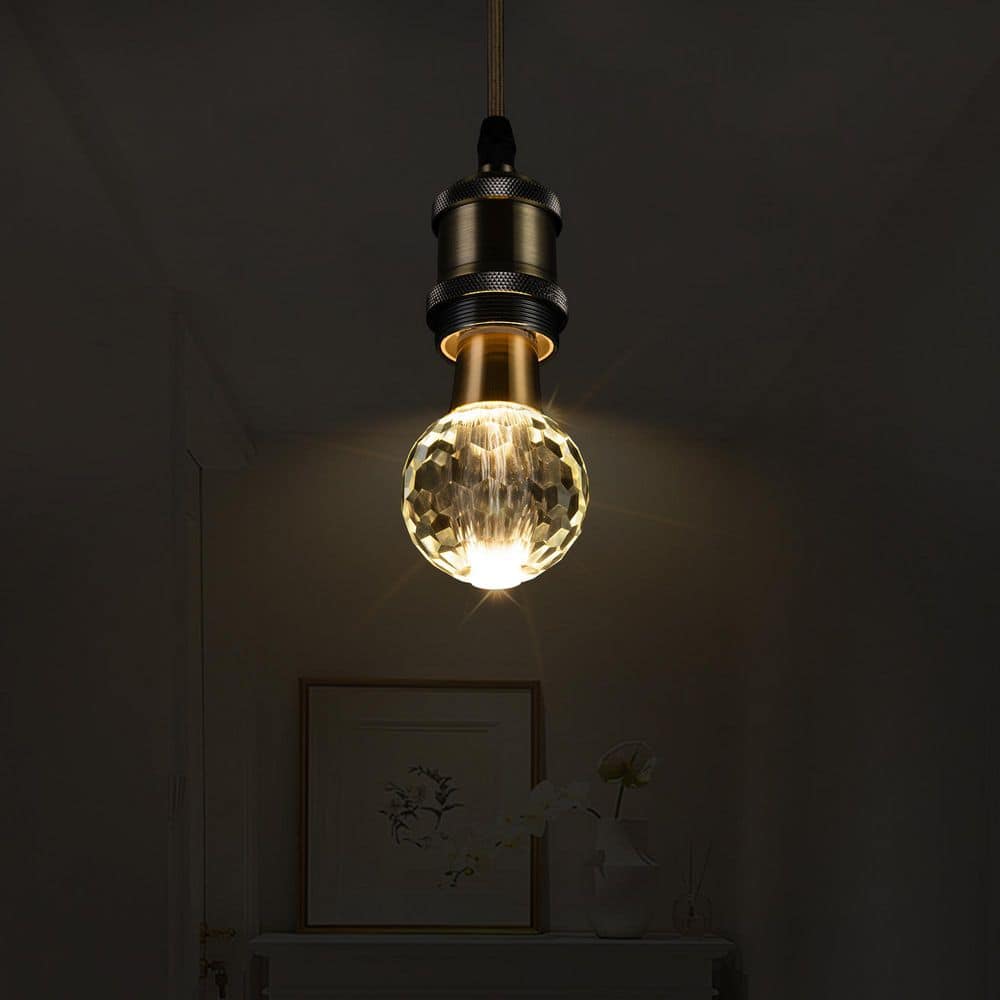 5-Watt Equivalent Disco Ball Shaped E26/27 Crystal LED Light Bulb in Warm White (1-Pack) price history on PriceWatchPro