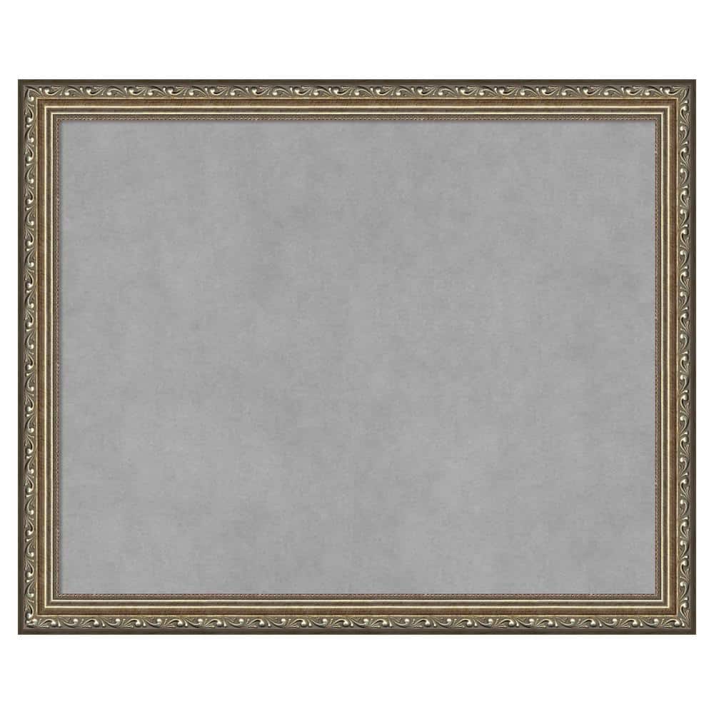 Parisian Silver Framed Grey Magnetic Memo Board 20x16
