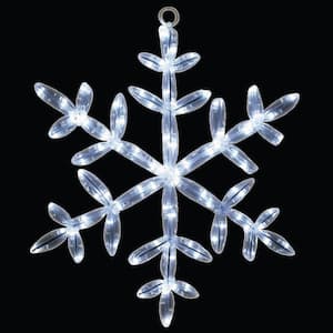 National Tree Company 18 in. 2D Neon White Snowflake with 456 Mini LED  Lights - Fortunoff Backyard Store