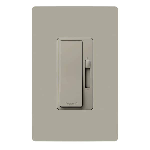 Legrand radiant 150W Rocker Dimmer and Wall Plate for LED/CFL/Halogen/Incandescent Bulbs, 3-Way/1-Pole, Nickel
