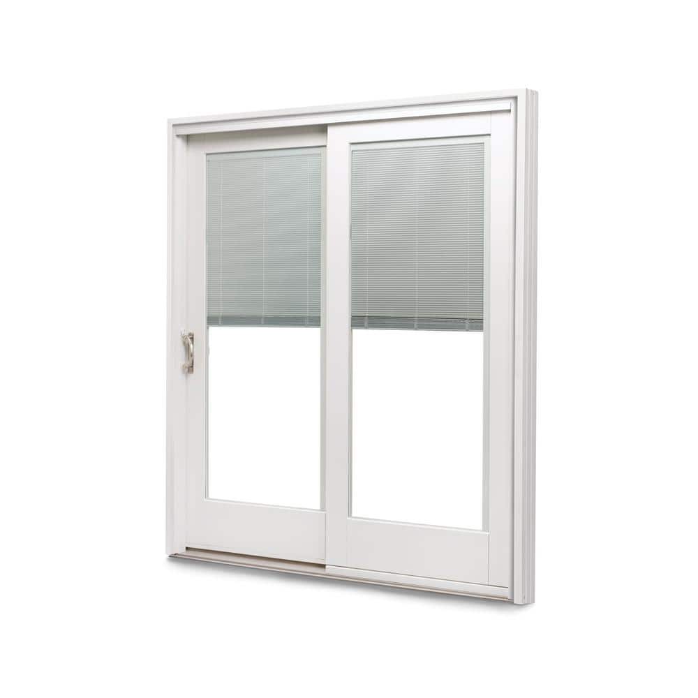 71-1/4 in. x 79-1/2 in. 400 Series White Left-Hand Frenchwood Gliding Patio