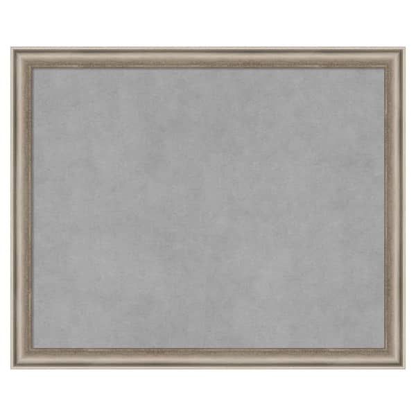 Amanti Art Salon Scoop Pewter 22 in. x 18 in. Framed Magnetic Board