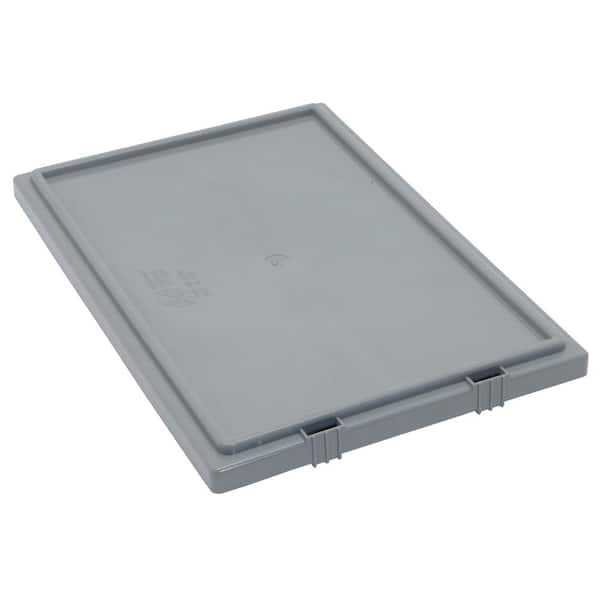 QUANTUM STORAGE SYSTEMS 6 Gal. Genuine Stack and Nest Tote in Gray Lid for SNT200 (6-Pack)