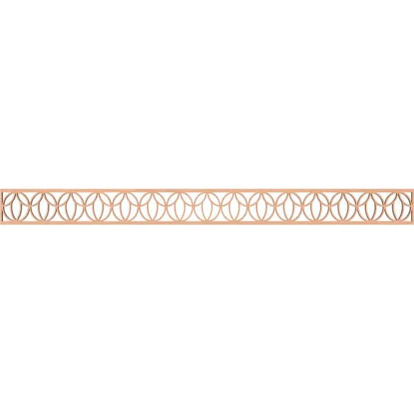 Ekena Millwork Shoshoni Fretwork 0.25 in. D x 46.375 in. W x 4 in. L Alder Wood Panel Moulding