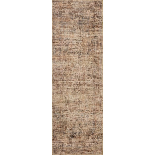 Anniston Clay/Charcoal 2 ft. 6 in. x 10 ft. Machine Washable Runner Rug