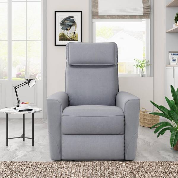 light gray recliner