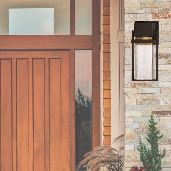 Fairbanks Rustique Outdoor Line Voltage Hardwired Porch Light Wall Sconce with Integrated LED