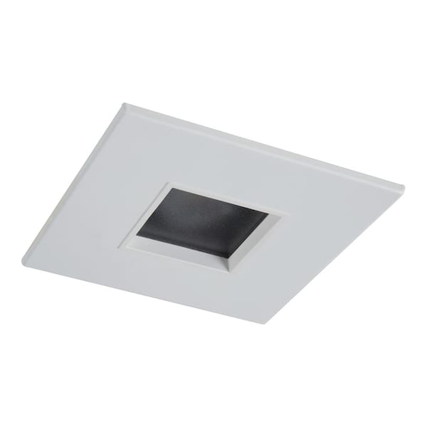 HALO Halo E44 4in. Metal White Square Pinhole Diffused Lens Recessed Trim with White Baffle