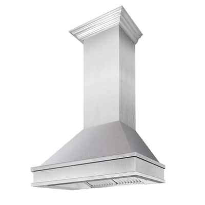 30 in. Contemporary Wall Mount Range Hood in Fingerprint Resistant Black Stainless