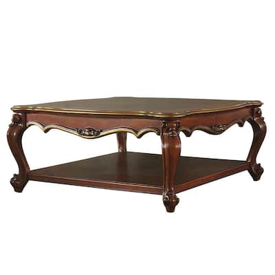 Picardy 48 in. Honey Oak 21-Square Wood Top Coffee Table 1-Piece