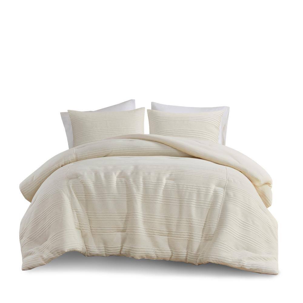 Urban Habitat Sawyer 3Piece Ivory Polyester Full/Queen Comforter Set UH102476 The Home Depot