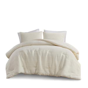Sawyer 3-Piece Ivory Polyester Full/Queen Comforter Set