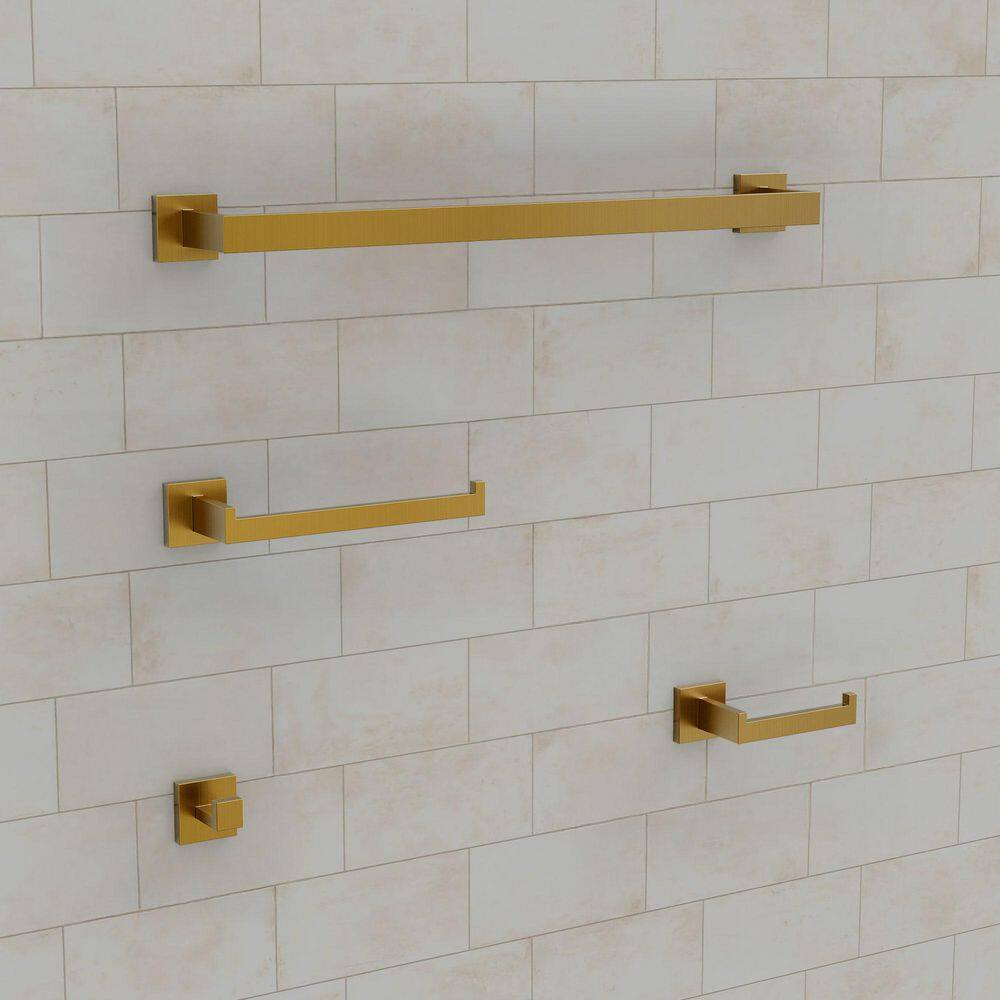 Varenzo 4-Piece Stainless Steel Wall-Mounted Towel Rack Set in Brushed Gold price history on PriceWatchPro