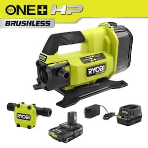 ONE+ HP 18V 1/4 hp Cordless Battery Powered Transfer Pump with 1/4'' Hex Shank Drill Pump, 2.0 Ah Battery, and Charger
