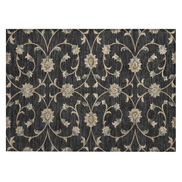 Chantille Machine Washable Indoor/Outdoor Abstract ACN3079 Black 2 ft. x 3 ft. Accent Rug