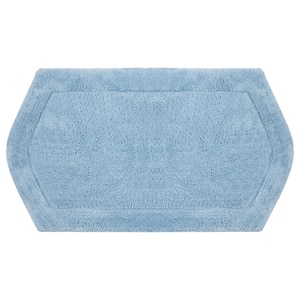 Waterford Collection 100% Cotton Tufted Bath Rug, 24 x 40 Rectangle, Blue