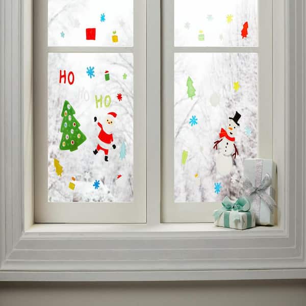 5.5 in. x 12 in. Christmas Gel Clings Window Decor