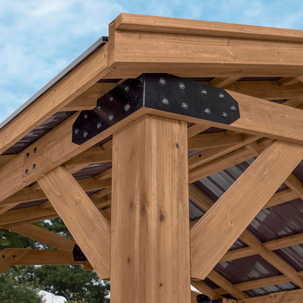 Norwood 14x12 Cedar and Steel Outdoor Gazebo