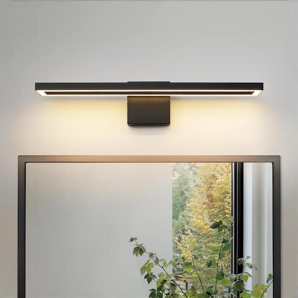 Caroline 23.6 in. 1-Light Matte Black Linear Dimmable LED Vanity Light