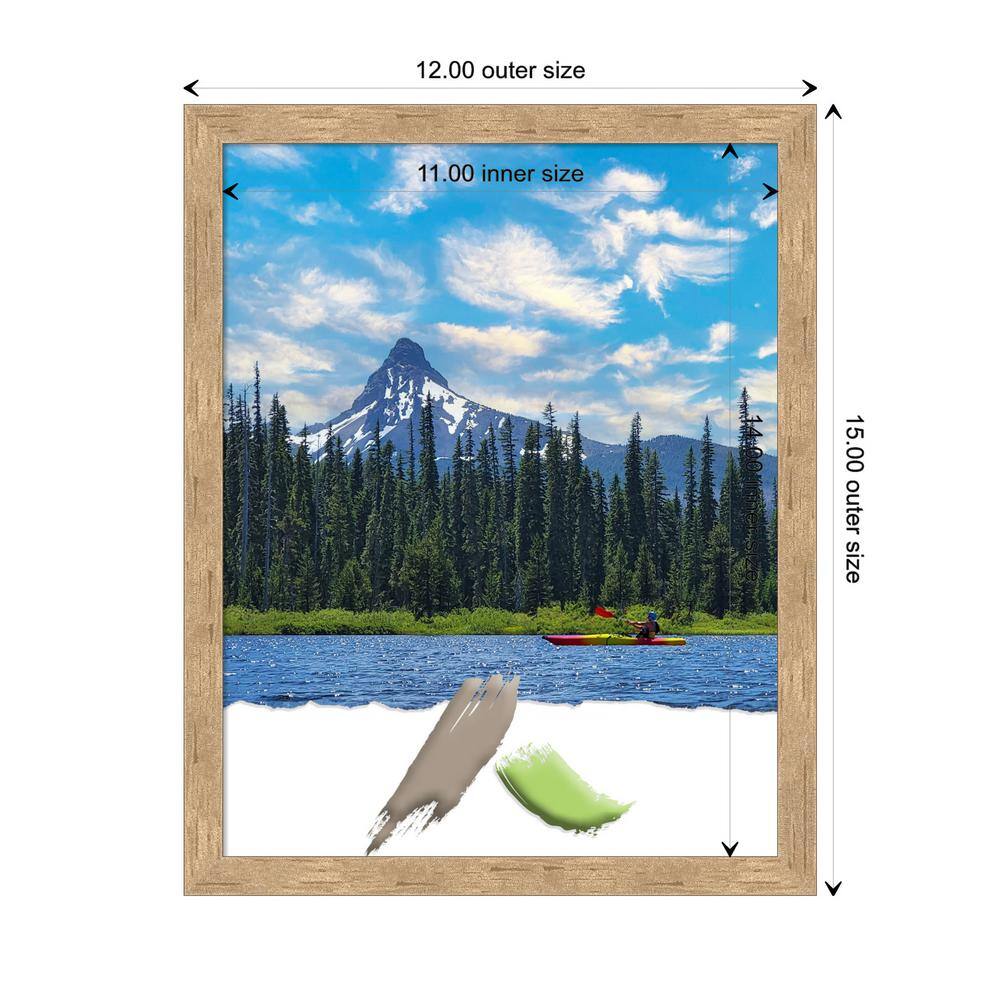 Amanti Art Imprint Light Bronze Wood Picture Frame Opening Size 11x14 in.