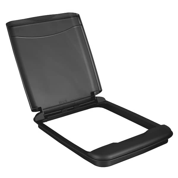 35 Qt. Black Rectangle Waste Container Lid