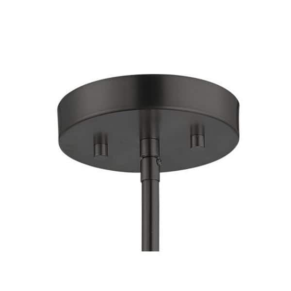 Auresa Mini Globe Pendant Light in Coal Black with Clear Glass