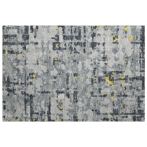 Dream Shag Premium Machine Washable Abstract ADS76 Gilded 3 ft. x 4 ft. Area Rug
