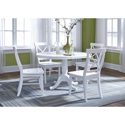 bright white dining chairs