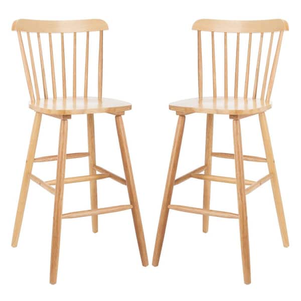 SAFAVIEH Galena 43.1 in. Natural Bar Stool (Set of 2)