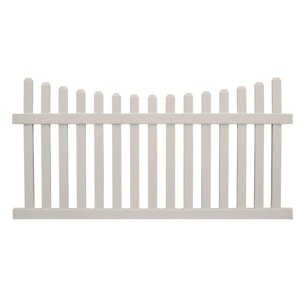 Ellington 4 ft. H x 8 ft. W Tan Vinyl Picket Fence Panel Kit price history on PriceWatchPro