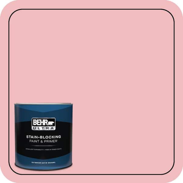 BEHR ULTRA 1 qt. #P160-2 Blush Rush Satin Enamel Exterior Paint & Primer