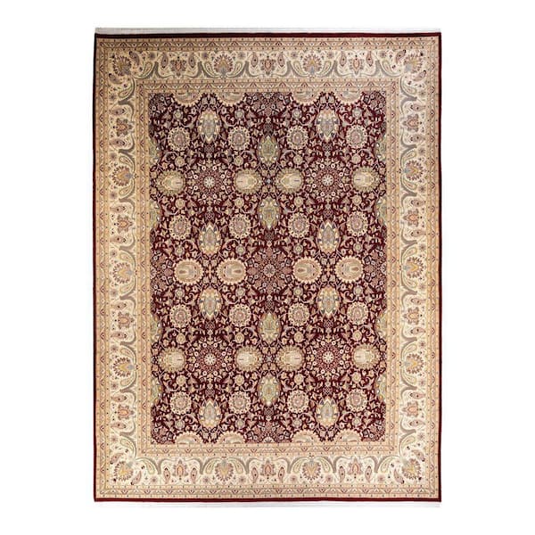 Mogul Traditional Red 9 ft. 2 in. x 12 ft. 7 in. Oriental Area Rug