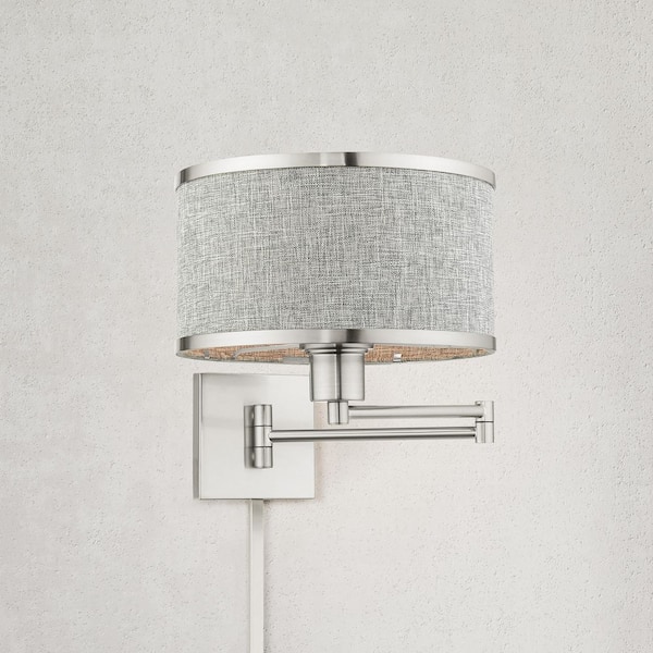 AVIANCE LIGHTING Atwood 1 Light Brushed Nickel Swing Arm Wall Lamp