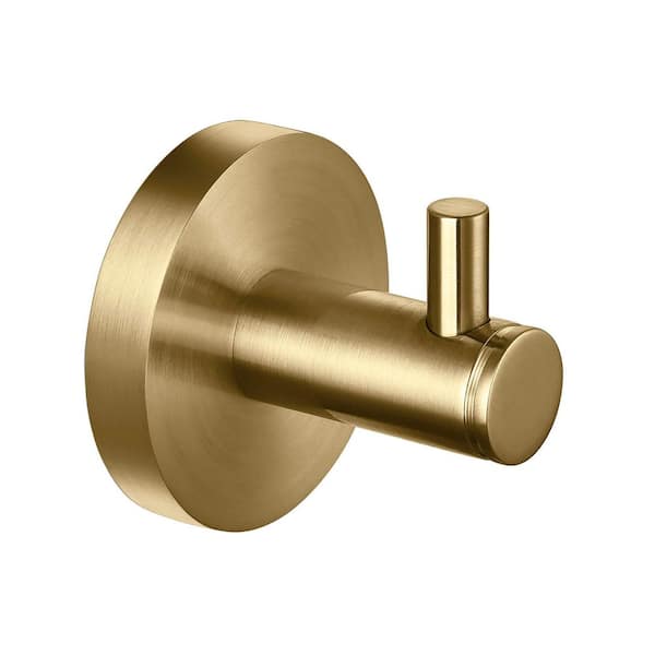 Bathroom Accessories Knob Robe/Towel Hook Wall Mounted in Brushed Brass