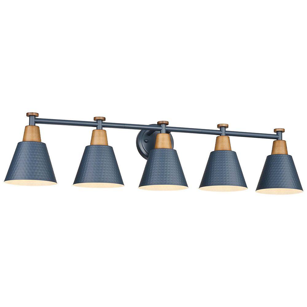 37.4 in. 5 Light Blue-5 Light Vanity Light with Metal Shade price history on PriceWatchPro
