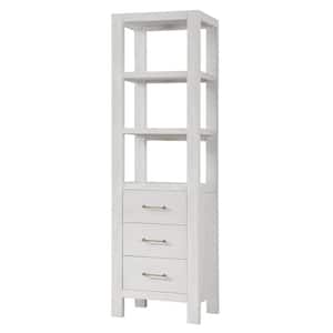 León 21.7 in. W x 15.7 in. D x 72 in. H White Storage Linen Cabinet for Bathroom, Kitchen and Living Room