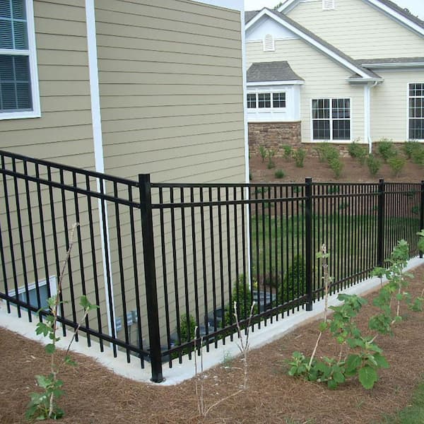 Versai 2 in. x 2 in. x 6 ft. Gloss Black Steel Fence Blank Post