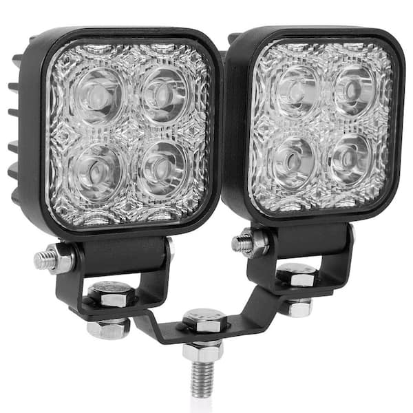 CIPACHO 5.55 in. 8-Light 22-Watt Black 2 Heads Car Light