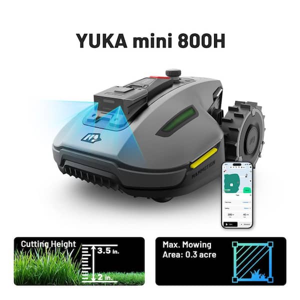 MAMMOTION Yuka mini 7.5 in. Robot Lawn Mower (1/3 Acre) Adjustable