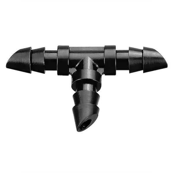 Oyezvary 50-Pack 1/4 in. Barbed Tee Fittings for Drip Irrigation Tubing, Universal Connector for Sprinkler Systems