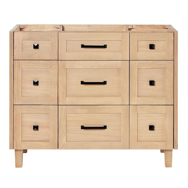 ARIEL Monroe 42 in. W x 21.5 in. D x 34.5 in. H Bath Vanity Cabinet without Top in Oak