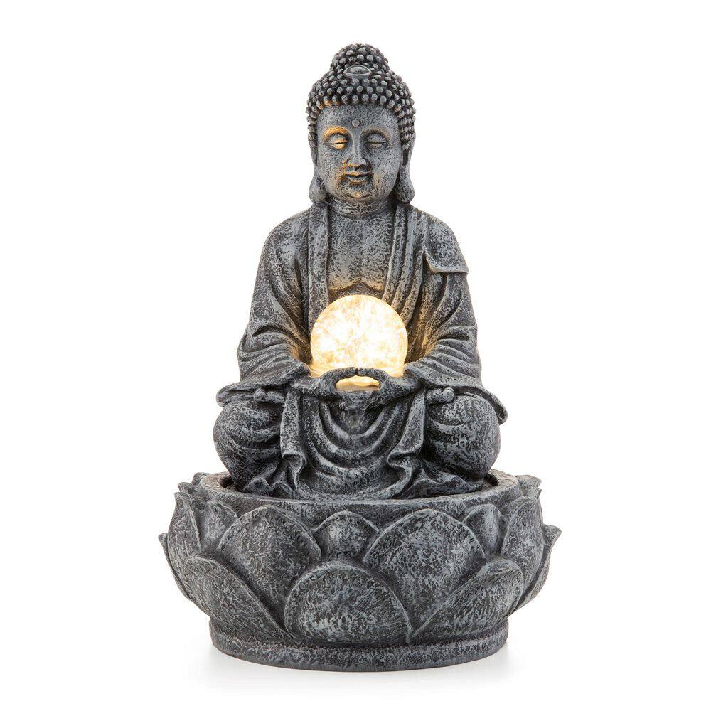 12 in. H Zen-Style Polyresin Table Waterfall Fountain with Pump and LED Light price history on PriceWatchPro