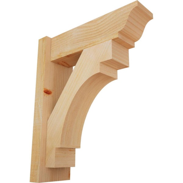 Ekena Millwork 6 in. x 22 in. x 18 in. Douglas Fir Merced Traditional Rough Sawn Outlooker