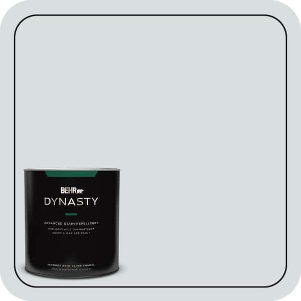 BEHR DYNASTY 1 qt. #ECC-31-2 Echo Mist Semi-Gloss Enamel Interior Stain-Blocking Paint & Primer
