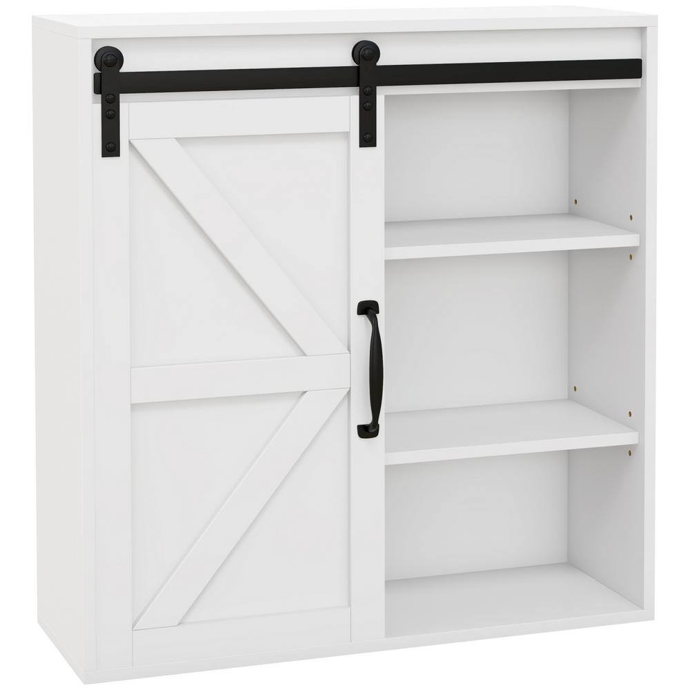 22.75 in. W x 24.5 in. H Rectangular White MDF Surface Mount Medicine Cabin